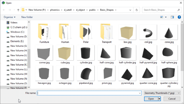 Image: Geometry File browser